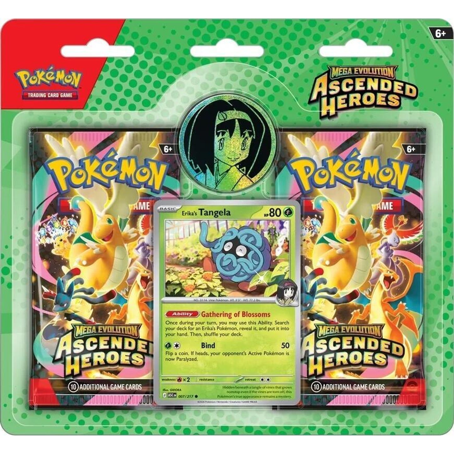 Pokemon TCG: Mega Evolution - Ascended Heroes 2 Pack Blister [ME2.5] Erika