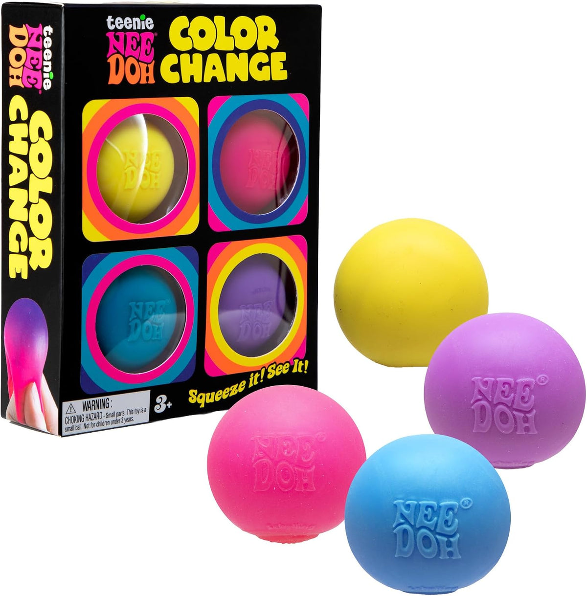 Nee Doh - Teenie Color Change (4 Pack) - 100% Authentic!