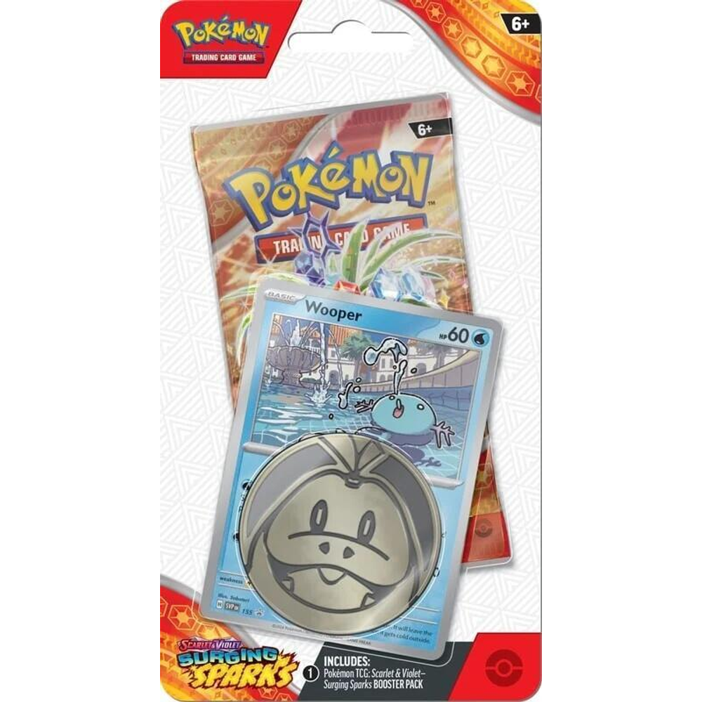 Pokemon TCG: Scarlet & Violet - Surging Sparks Single Pack Blister [Wooper]