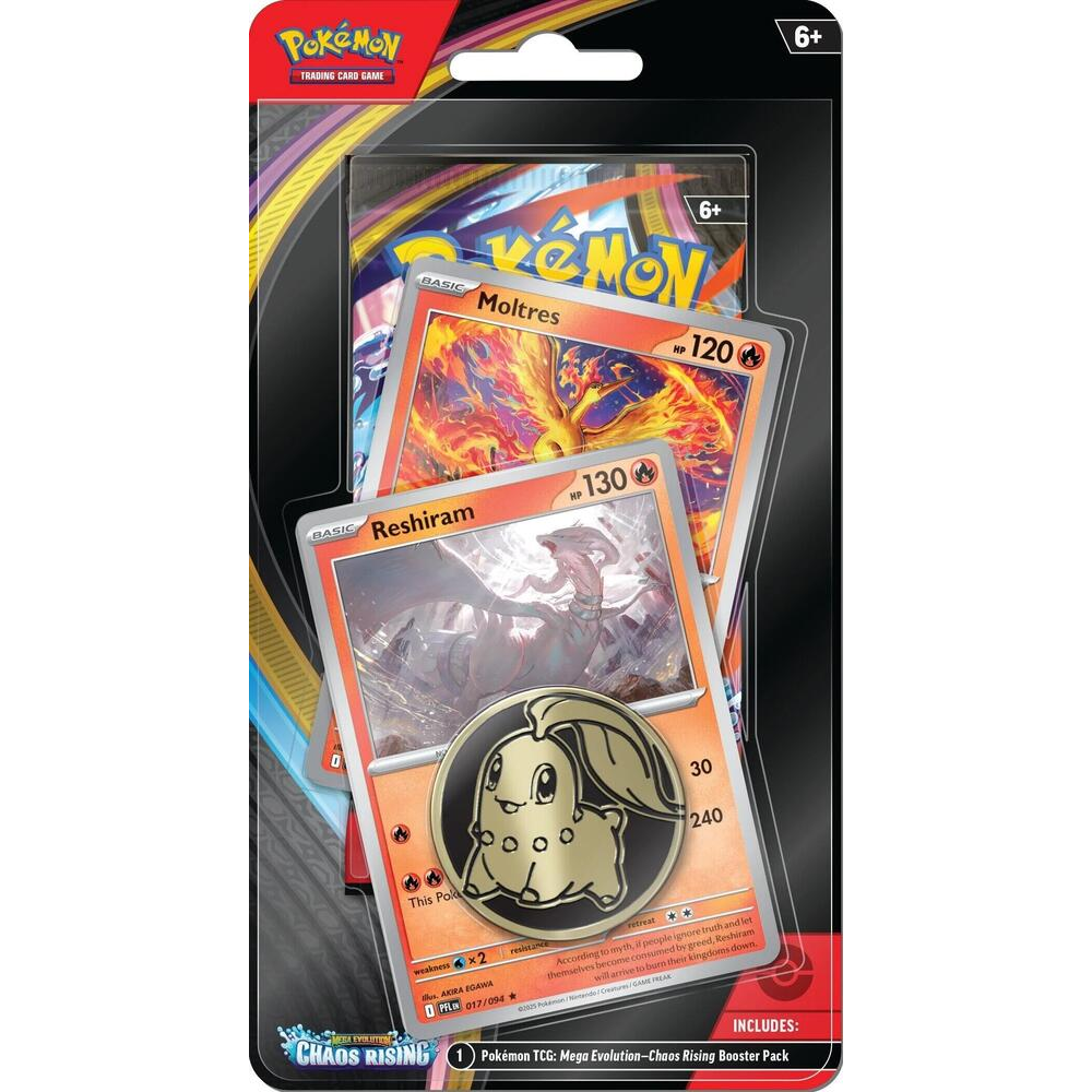 Pokemon TCG: Mega Evolution - Chaos Rising Single Pack Blister [Reshiram/Moltres]
